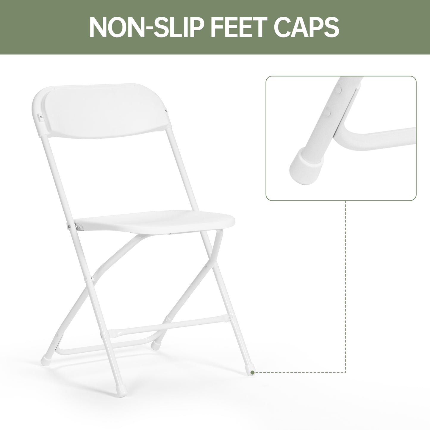 30 PCS Plastic Folding Chair, Portable Commercial Chair, 650 LB Capacity Premium Plastic Folding Chairs, Folding Chair for Wedding Party Outdoor Indoor, Stackable Folding Chairs White