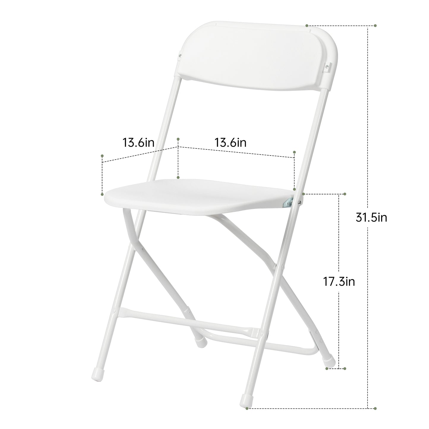 30 PCS Plastic Folding Chair, Portable Commercial Chair, 650 LB Capacity Premium Plastic Folding Chairs, Folding Chair for Wedding Party Outdoor Indoor, Stackable Folding Chairs White
