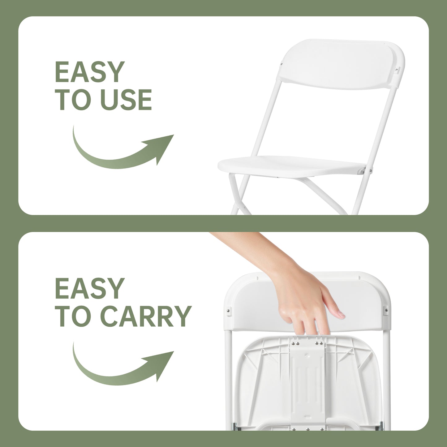 30 PCS Plastic Folding Chair, Portable Commercial Chair, 650 LB Capacity Premium Plastic Folding Chairs, Folding Chair for Wedding Party Outdoor Indoor, Stackable Folding Chairs White